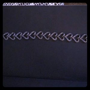 Sterling silver heart bracelet